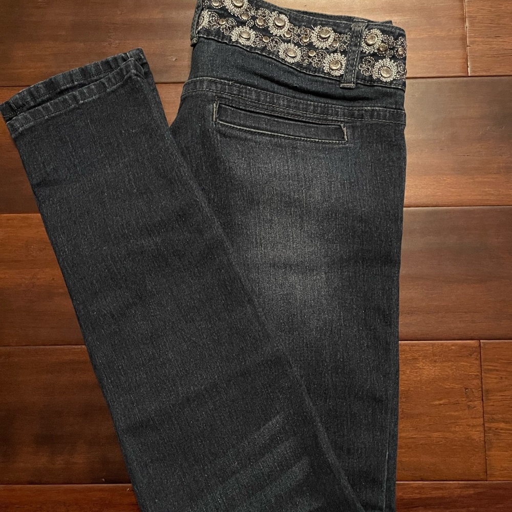 Women Jeans Sz 9 (Y Jeans )Blue Skinny Mid Rise Stretch Medium.